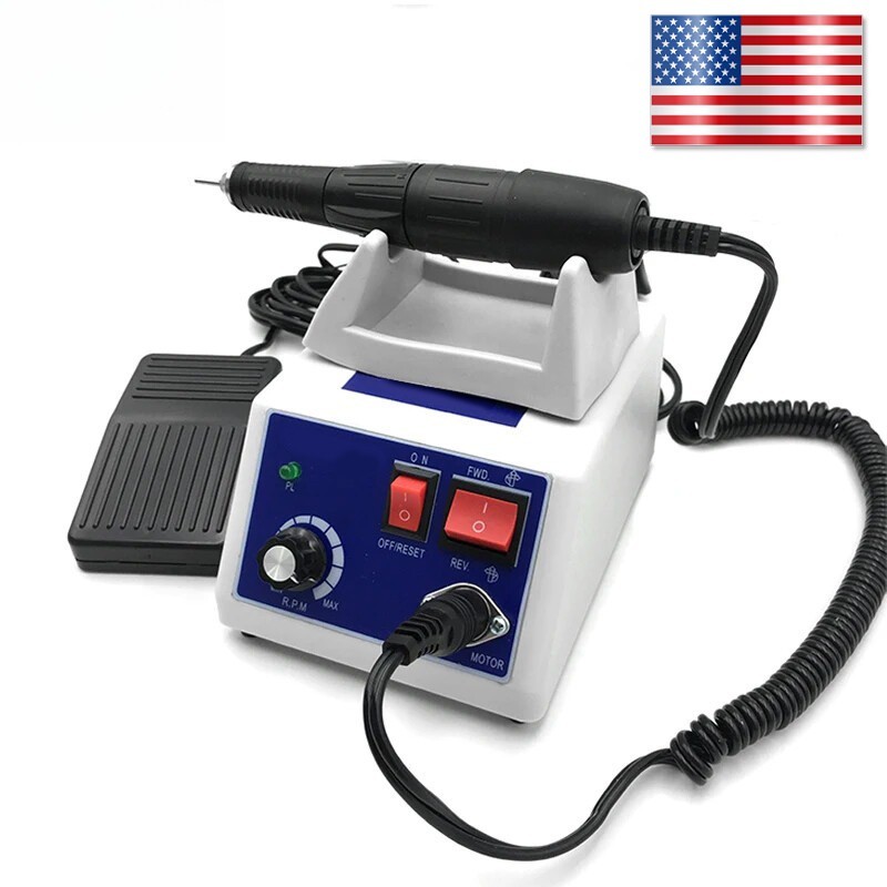 Dental Lab MARATHON-III Electric Micromotor +Contra Angle Straight Handpiece Kit