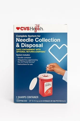 CVS Health Needle Collection & Return Disposal Container