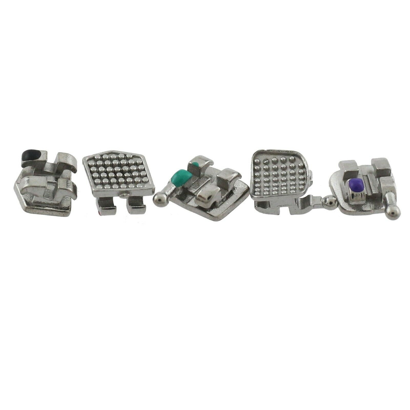 Dental Orthodontic Metal Brackets MIM Mini Braces Roth MBT 022 018 345 Hooks 5-5
