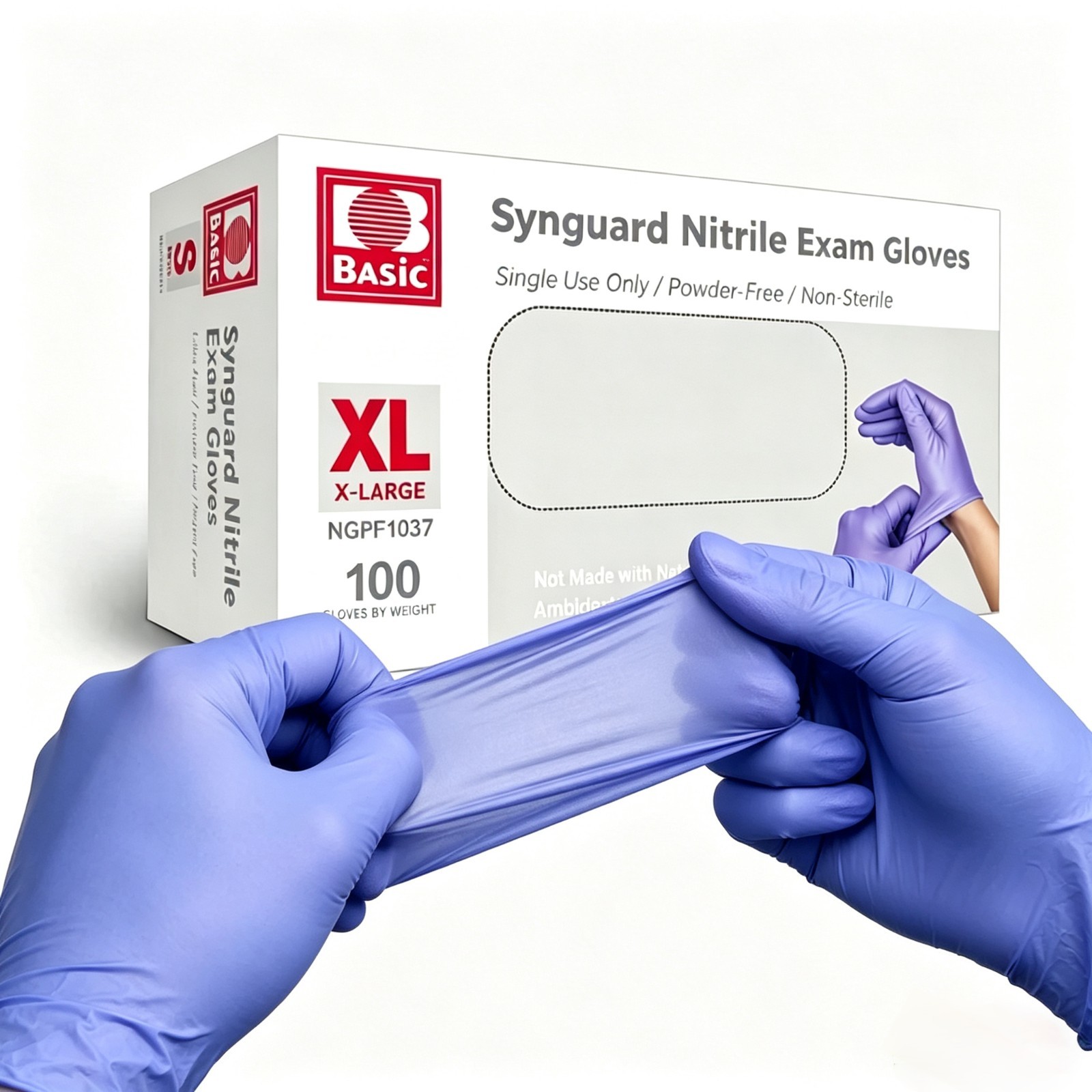 Disposable Nitrile Exam Gloves Latex Powder Free Medical Food Safe 100pcs