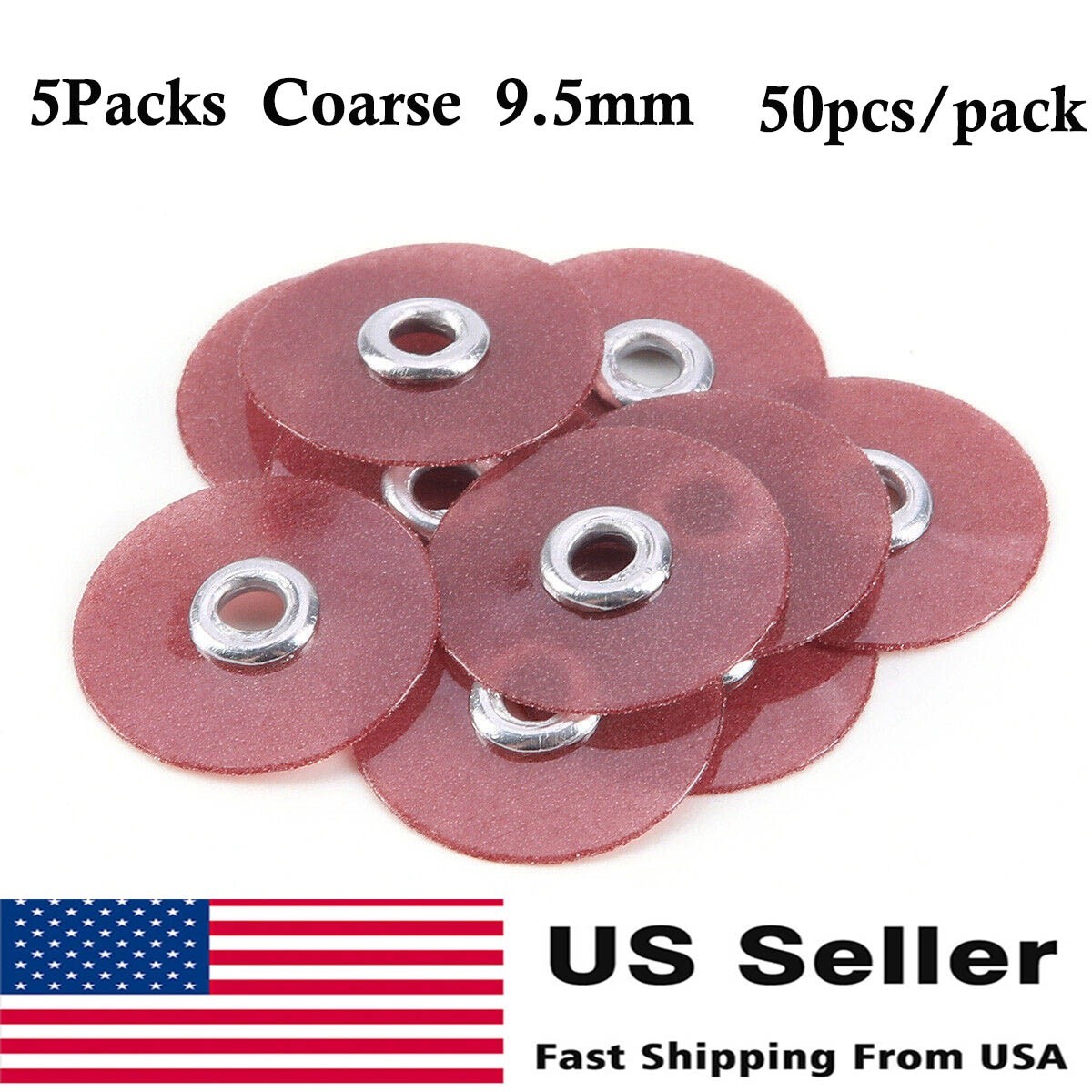 5Packs Dental SOFLEX Coarse Composite Finishing Polishing Discs 9.5mm