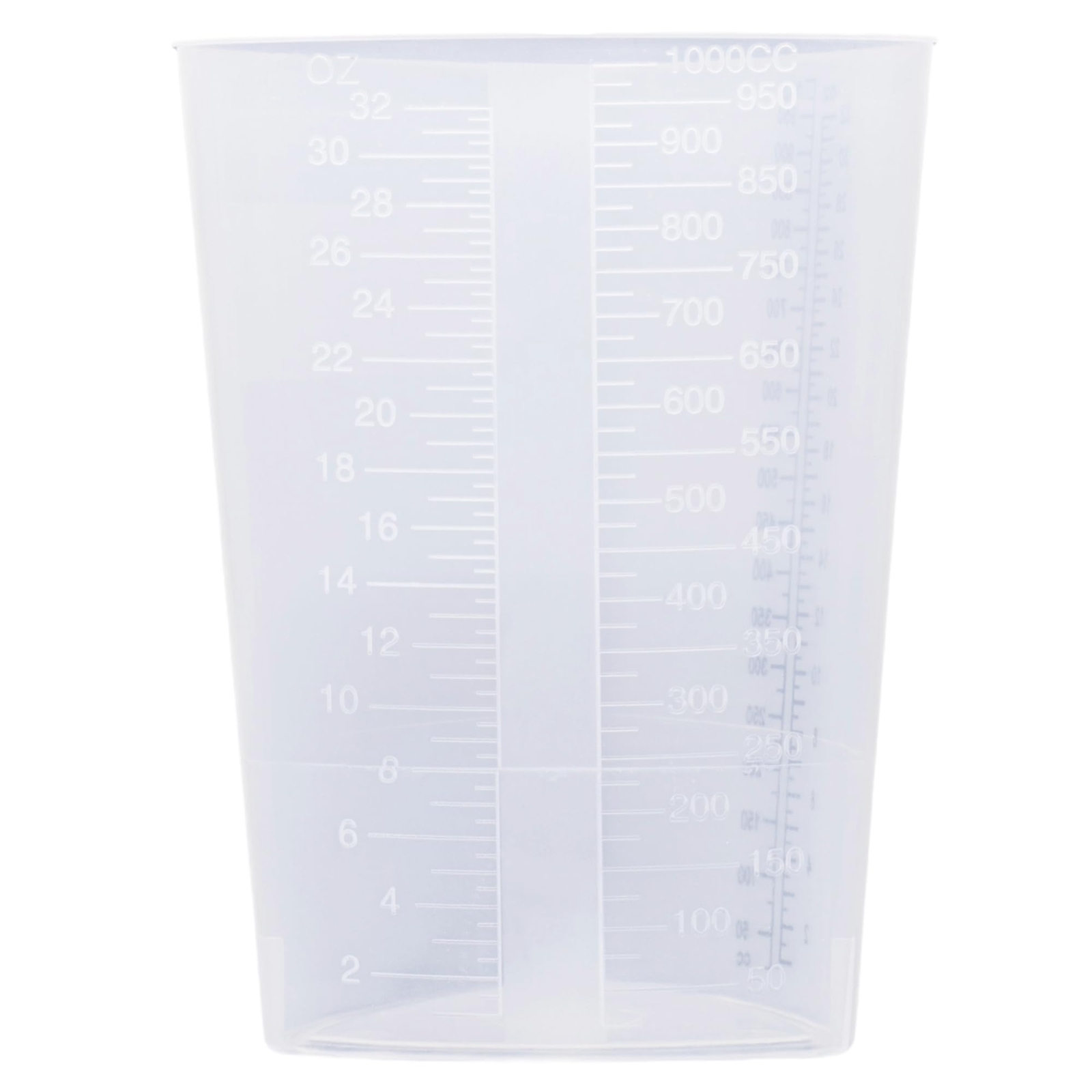 Plastic Graduated Triangular Intake Output Container 5 Pack 32 Ounce Threeside