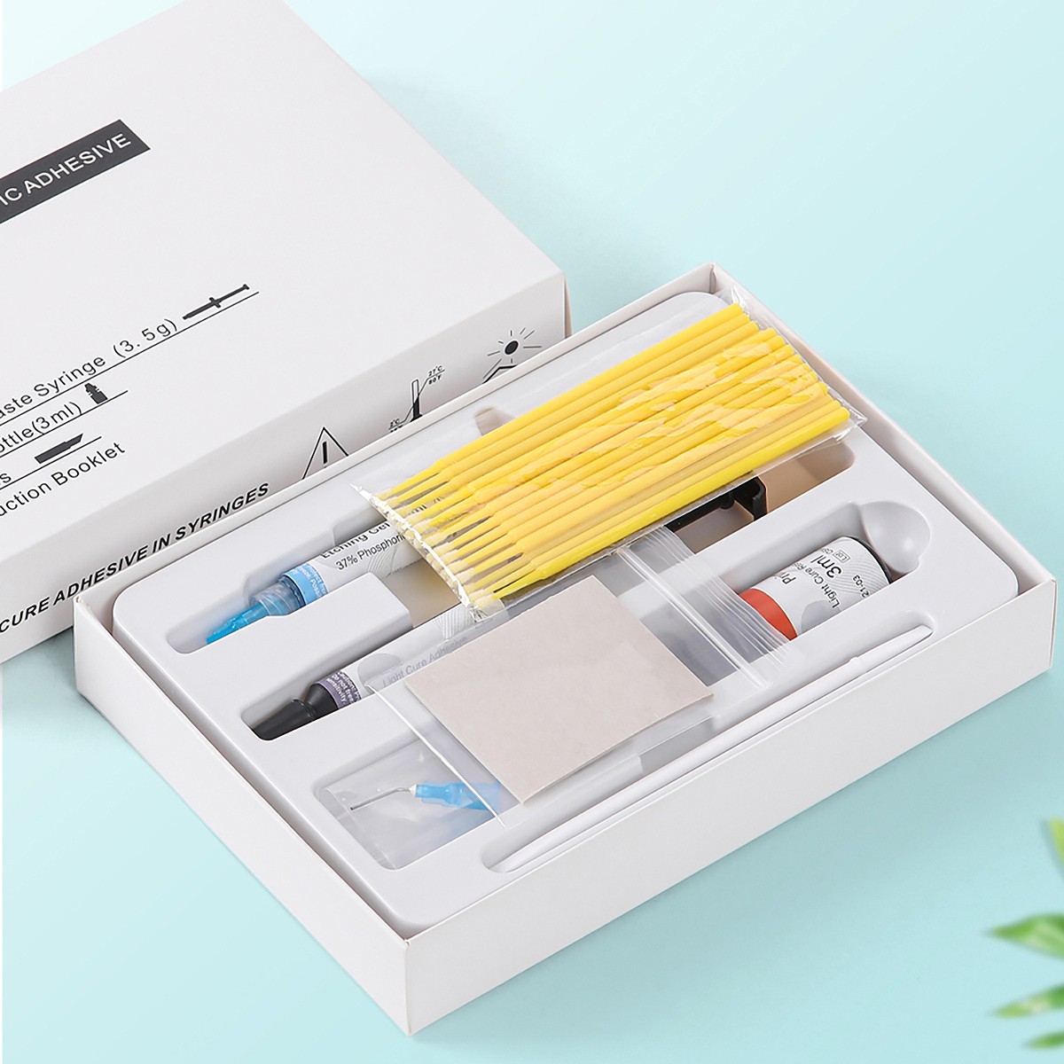 Kit de Sistema de Adhesivo para Brackets Ortodónticos Dental, Primer de Curado p
