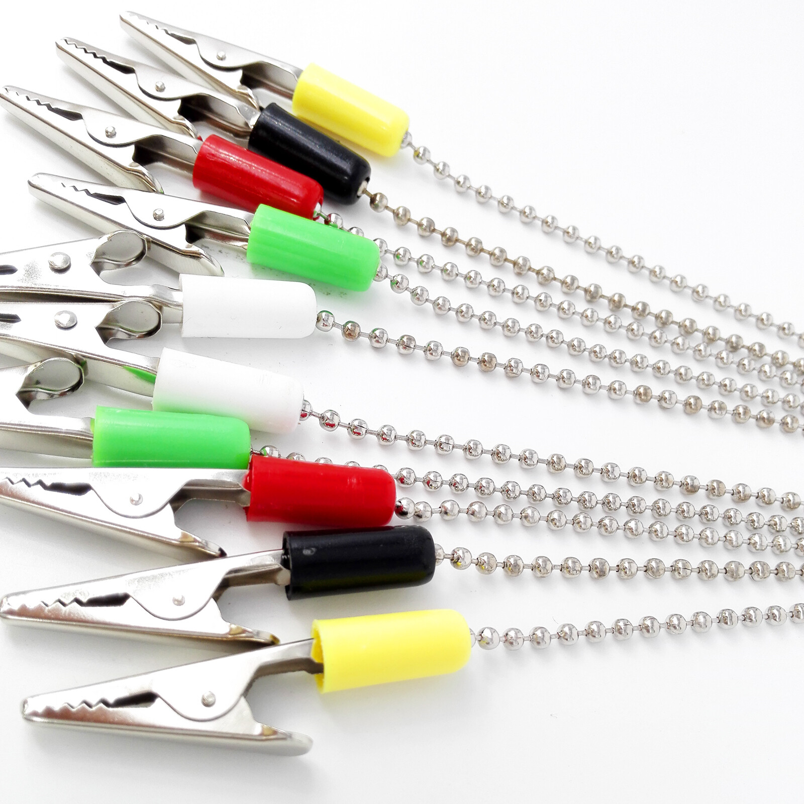 Dental Patient Bib Clips Chains Napkin Holder Flexible Coil Ball 1 / 5 / 10pcs