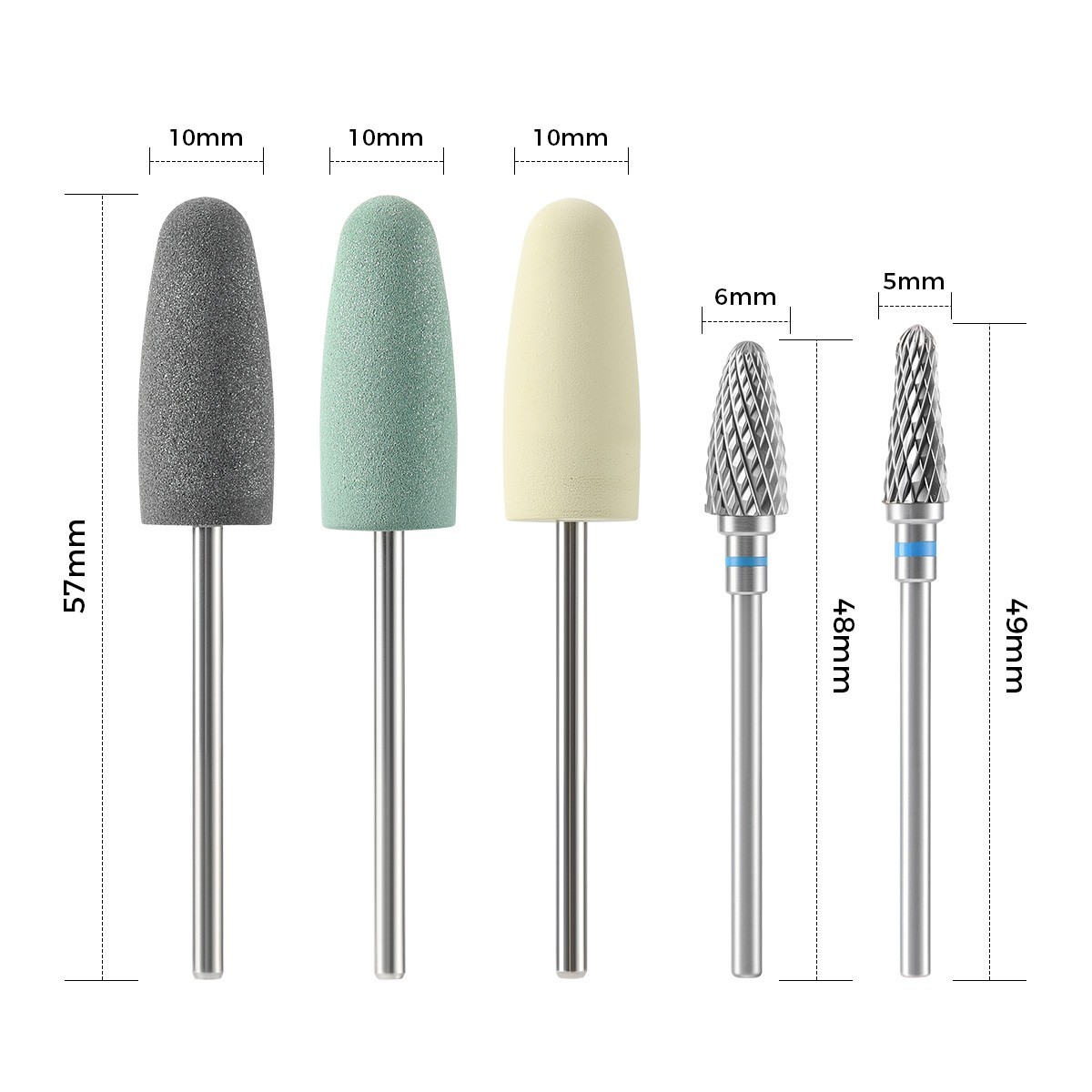 8Pcs Dental Resin Base Acrylic Polishing Kit For Micromotor Straight Handpiece