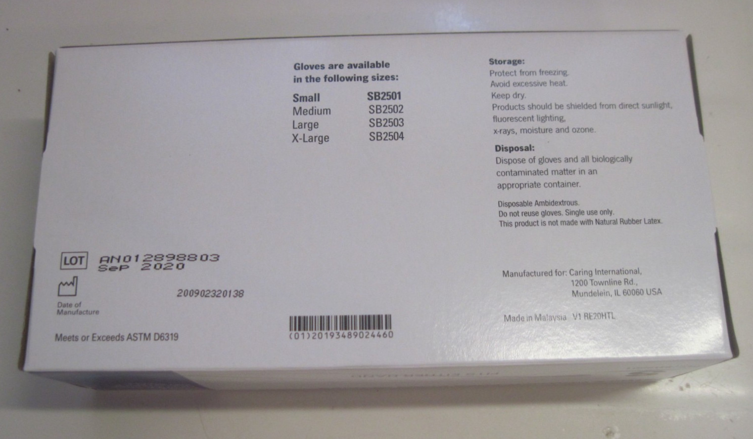 1 Box of 200 COUNT NITRILE MEDICAL EXAM GLOVES POWDER FREE Non Sterile SMALL NEW