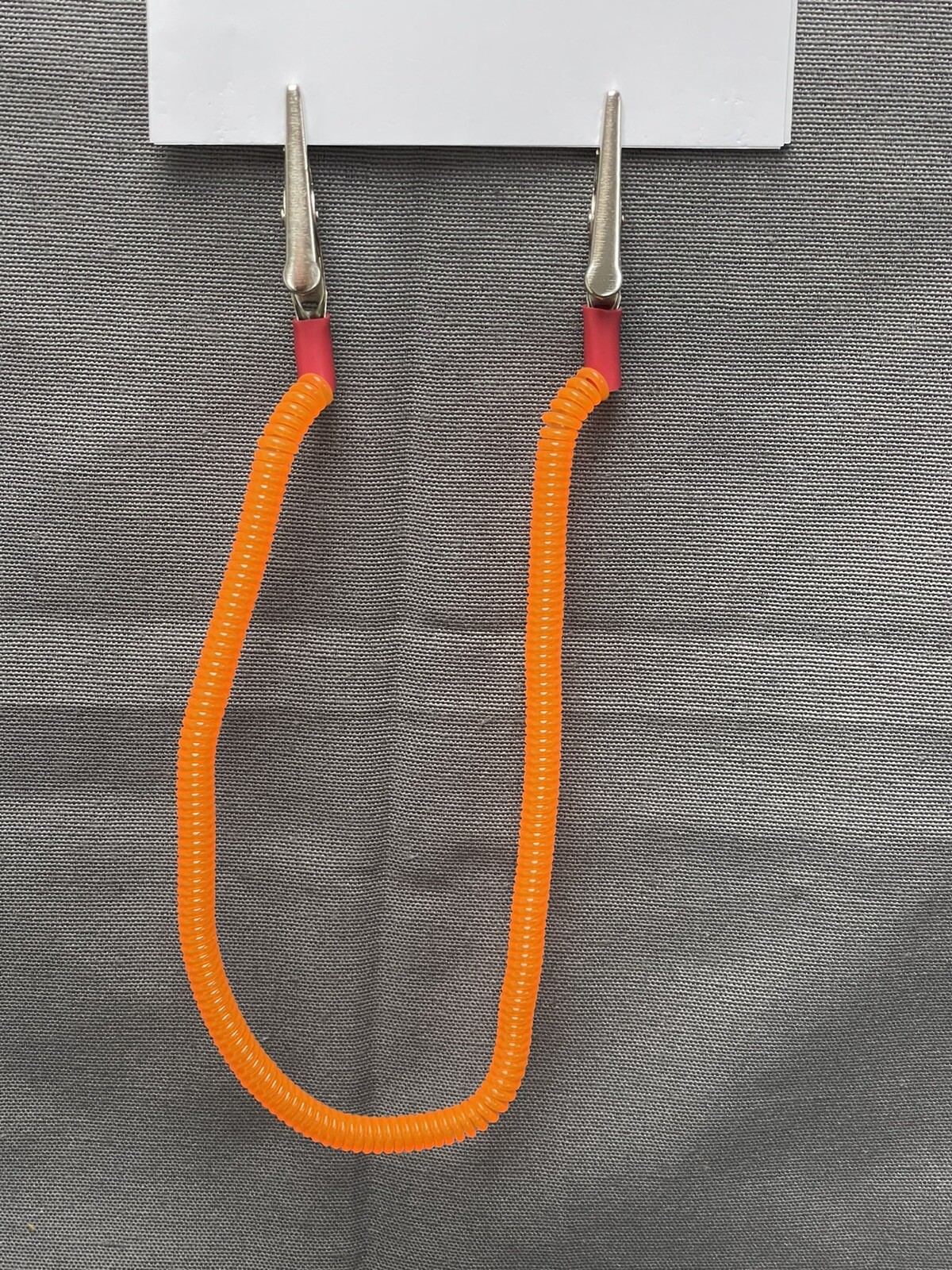 5 Pcs Dental Patient Bib Clips Napkin Holder Flexible Coil Ball Orange 16”