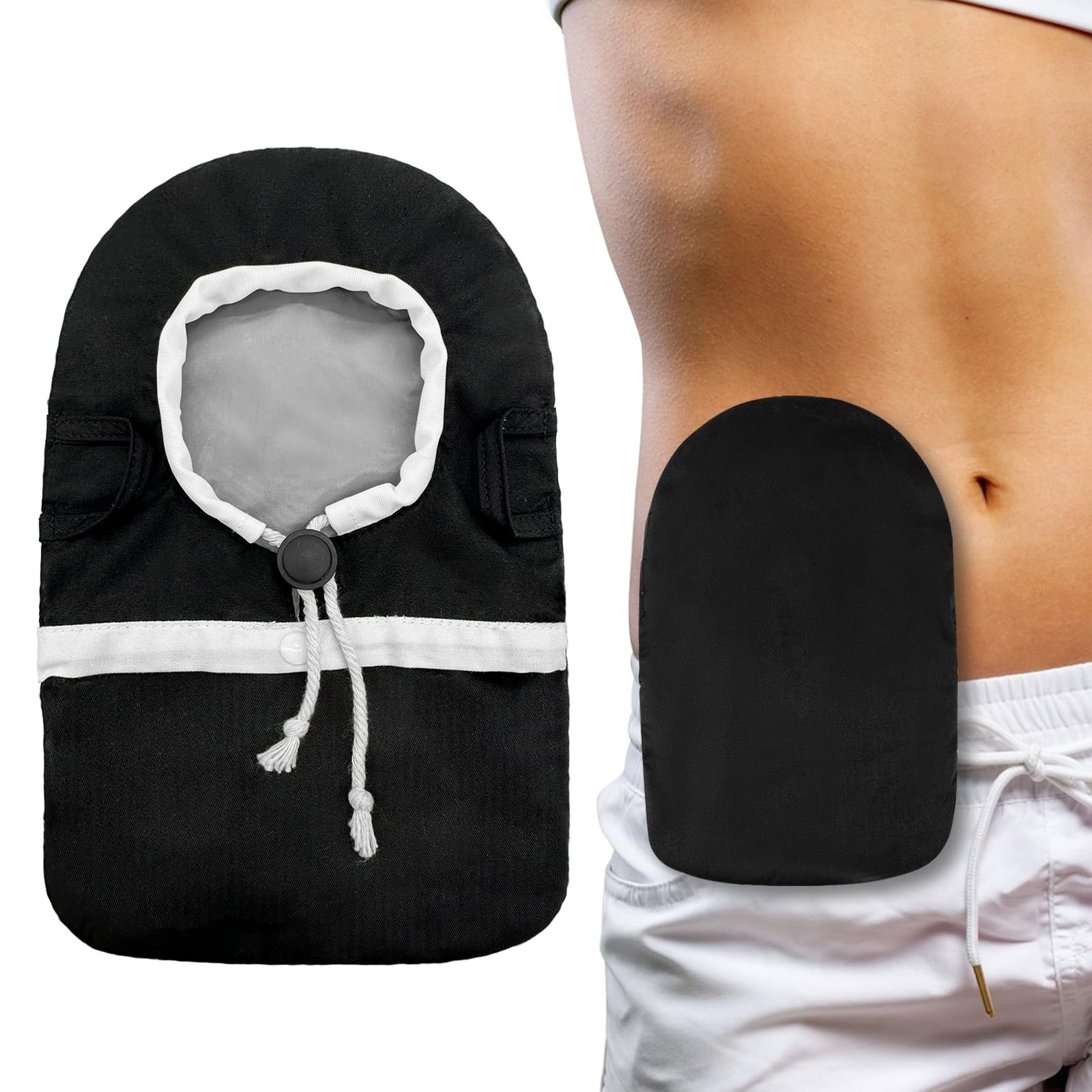 JFHNMLW Ostomy Bag Covers, Belt for Men & General Belt, Black