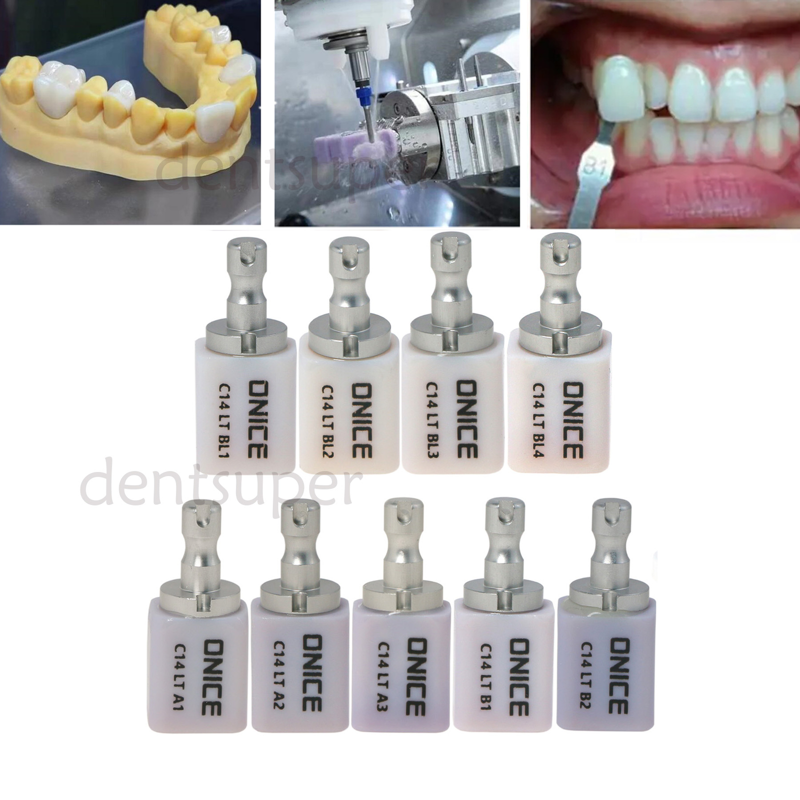 LT C14 Dental Glass Ceramic Lithium Dislicate Blocks Cerec Emax CAD CAM 5Pcs/Box