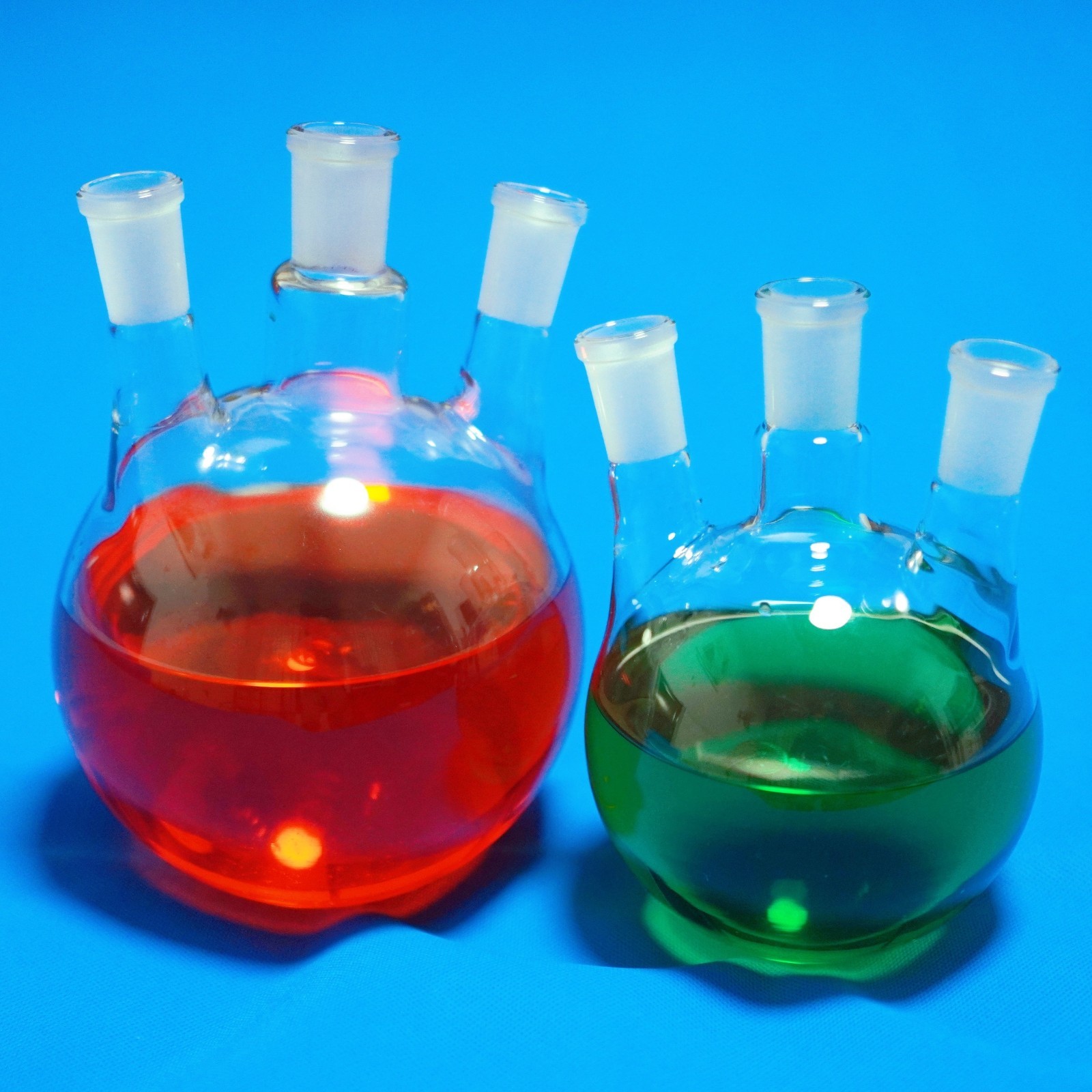 Lab glass round bottom flask boil flask 3-neck 24/40 joints 1000 ml