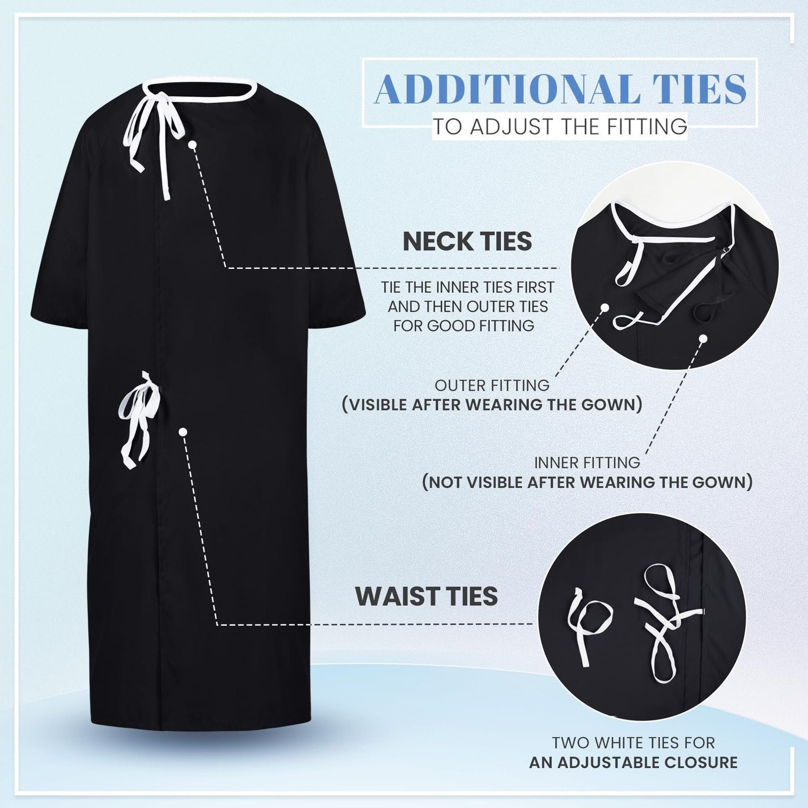Utopia Care Men’s Hospital Gown Soft and Comfortable Patient Gown…