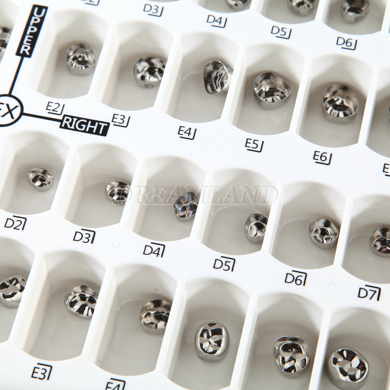 48 ASSORTED PRIMARY MOLAR STAINLESS STEEL CROWNS – COMPLETE KIT