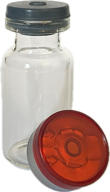 10mL Clear Vials (5) Flip Top Seals (BUYER SEALS W/CRIMPING TOOL NOT INCLUDED)