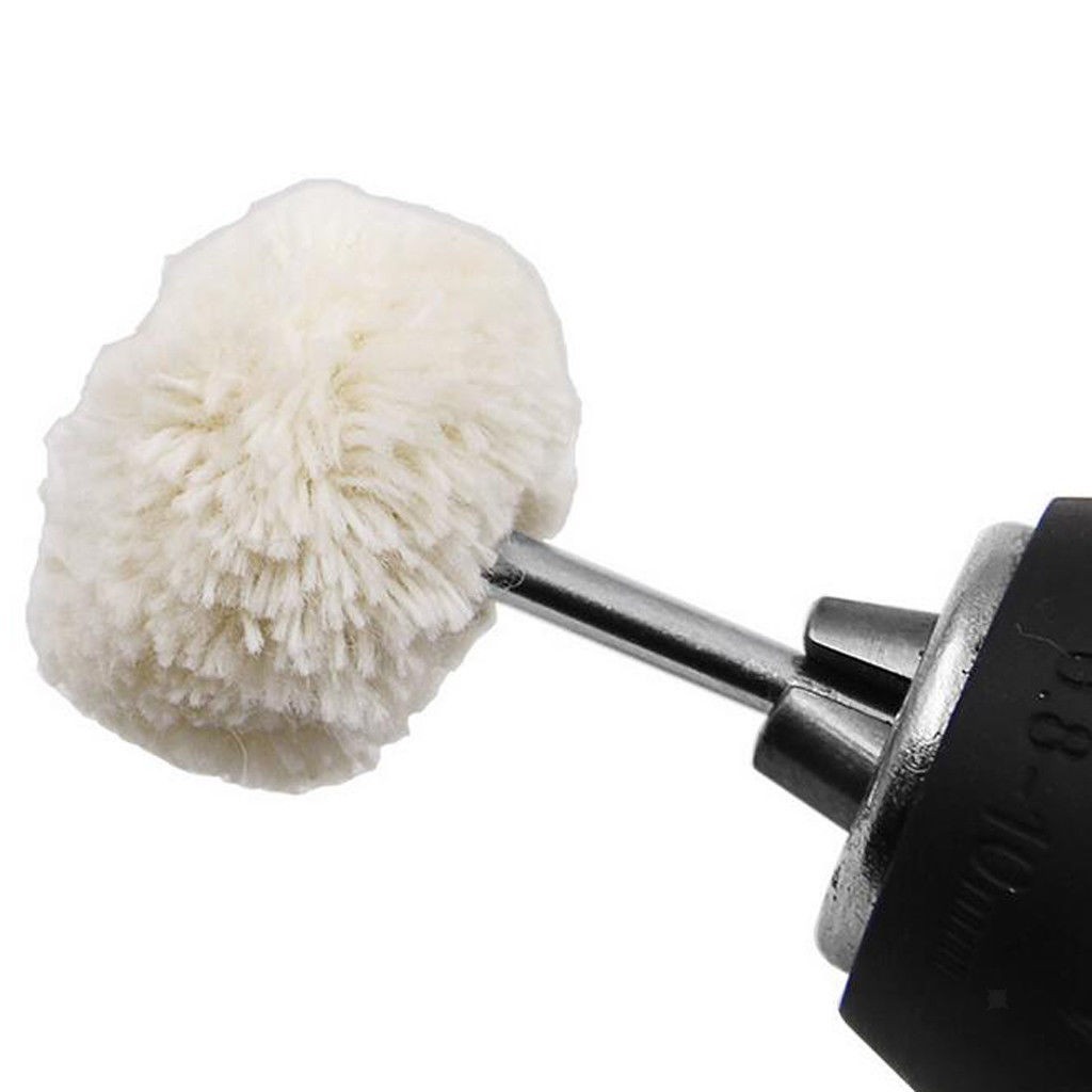 20 Pcs Wool Felt Abrasive Head Dremel Type Grinding Buffing Polishing Pads Wheel