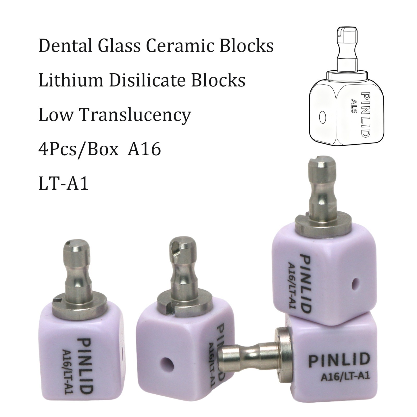 A16(L) Dental Crown Material Emax CAD/CAM Lithium Disilicate Blocks For CEREC