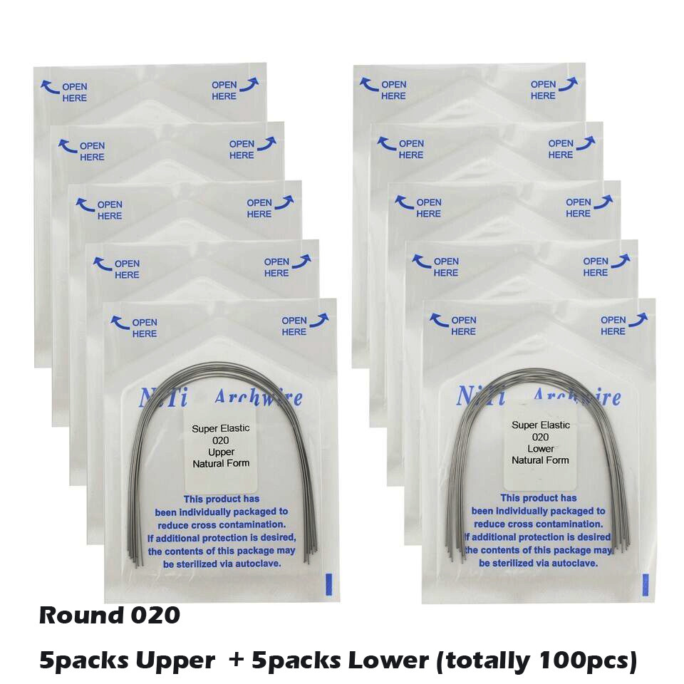 100PCS Arch Wire Orthodontic Niti Natural Ovoid Form Arches Round Rectangular