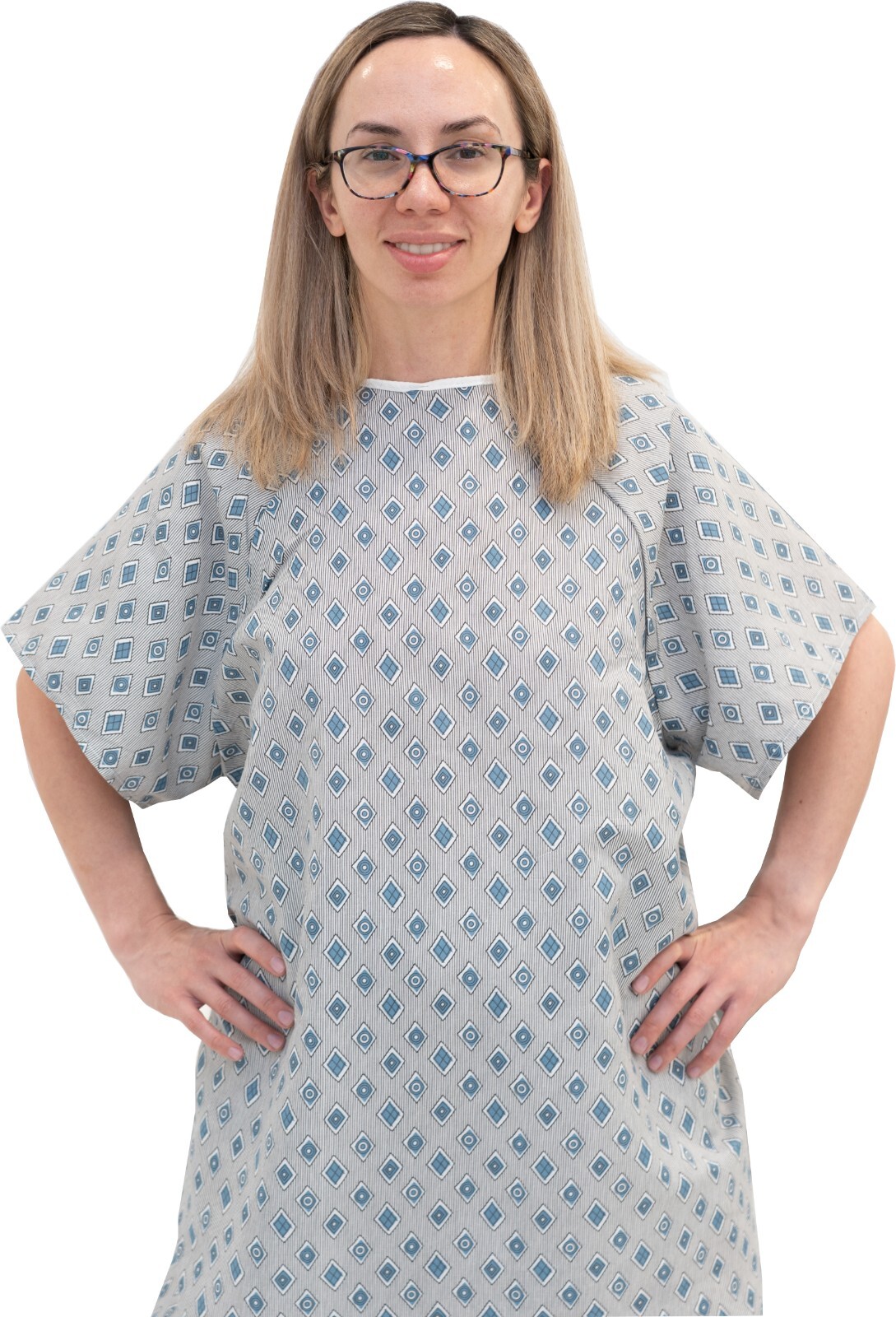 Wholesale Unisex Value Hospital Gown, Back Tie, 44″ Long & 52″ Wide S – XL
