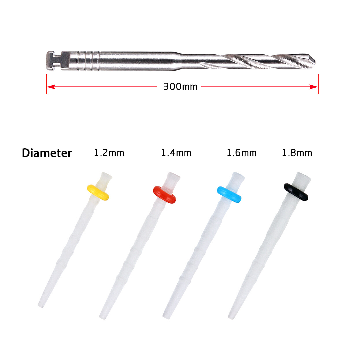 1Box Dental Endo Fiber Post Glass Quartz Teeth Restorative 1.0 1.2 1.4 1.6 1.8m