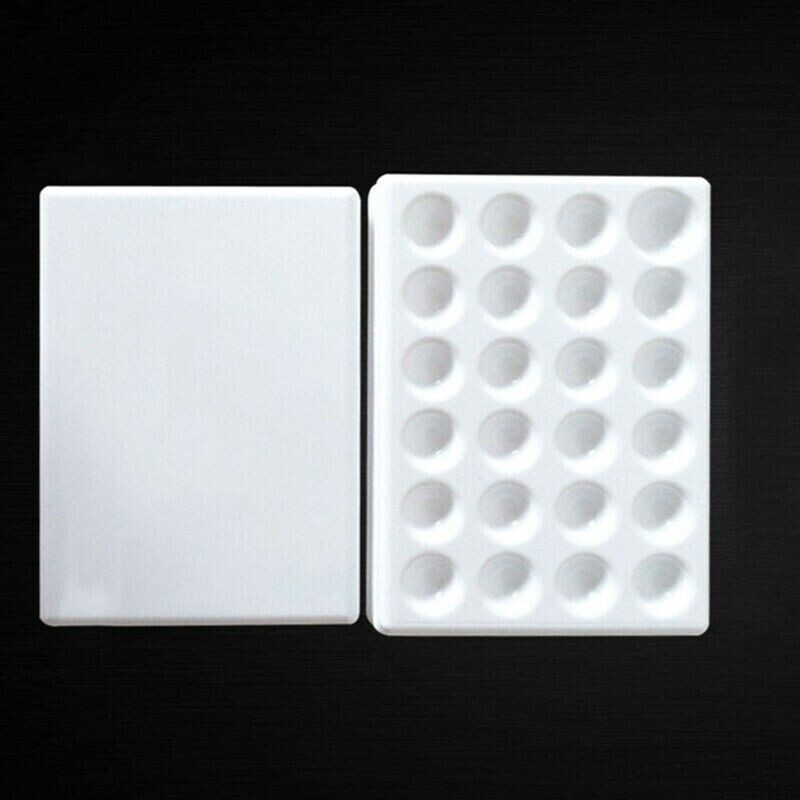 1 Pcs Dental Lab Tool Glaze Mixing Tray 24 pits Palette Porcelain Ceramic Cover