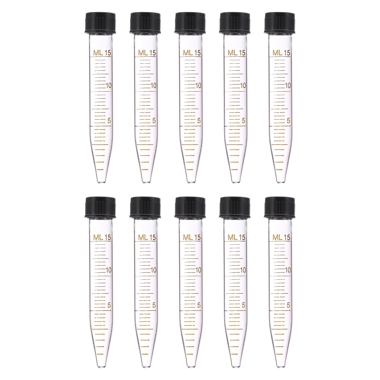 15ml Centrifuge Tubes, 10 Pcs Glass Graduated Centrifuge Vials with Screw Cap