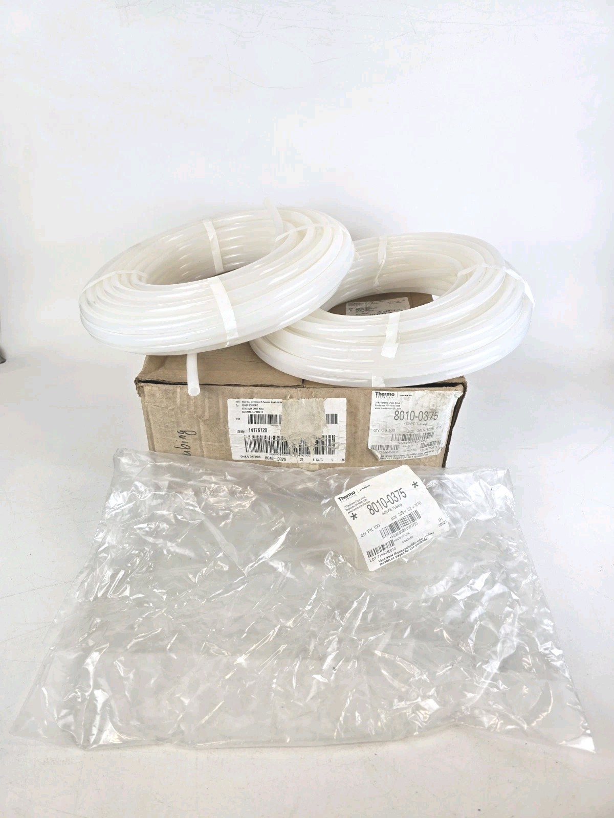 Thermo NALGENE 8010-0375 489 PE TUBING Lot 2 100ft 3/8 x 1/2 x 1/16 200ft Total