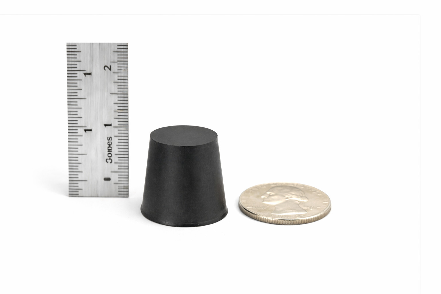 #5 Solid Rubber Stoppers Lab Tapered Plug Cork Fits 1″ ID Various Pack Sizes