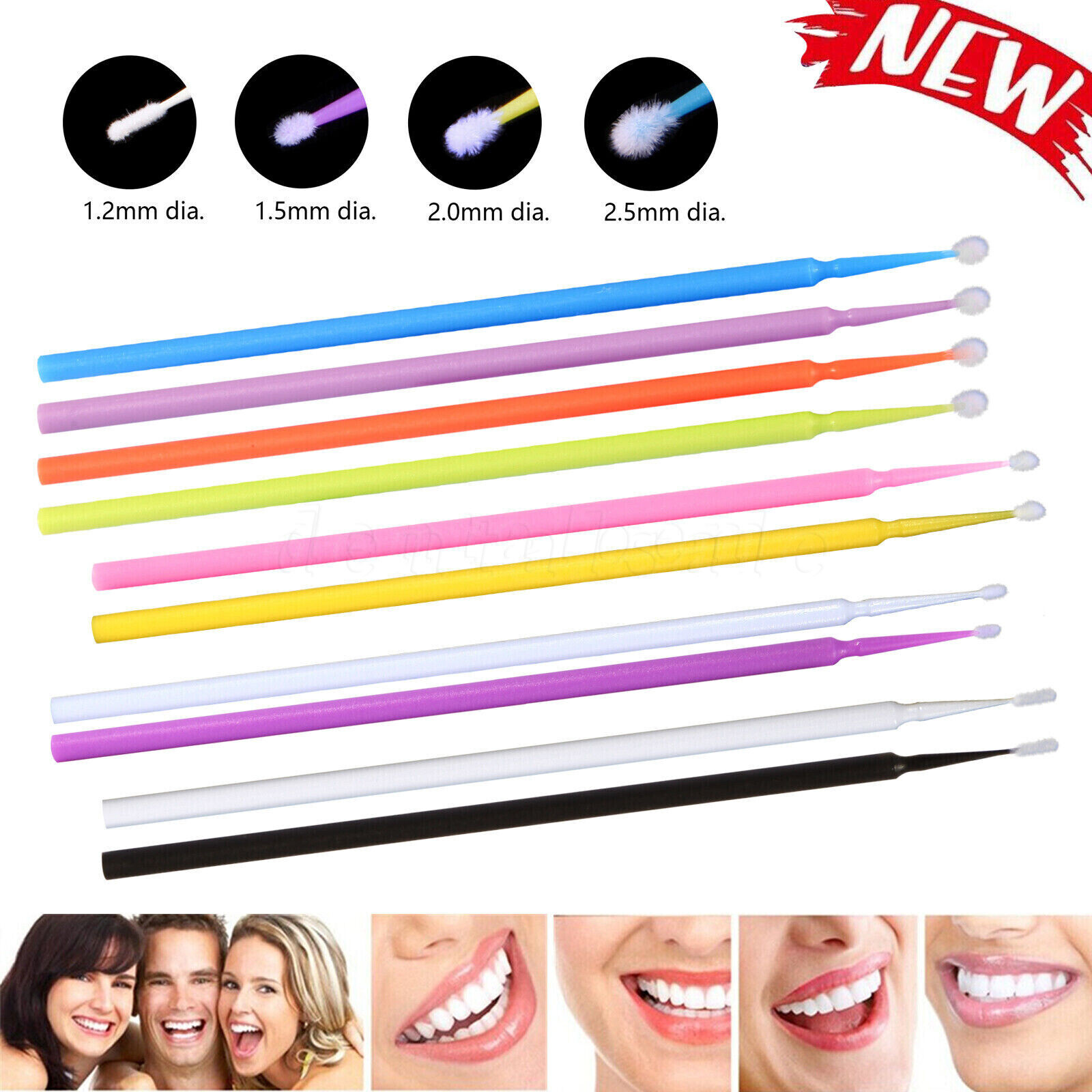 New Disposable Micro Brush Swab Applicators Eyelash Extension Mascara Wands