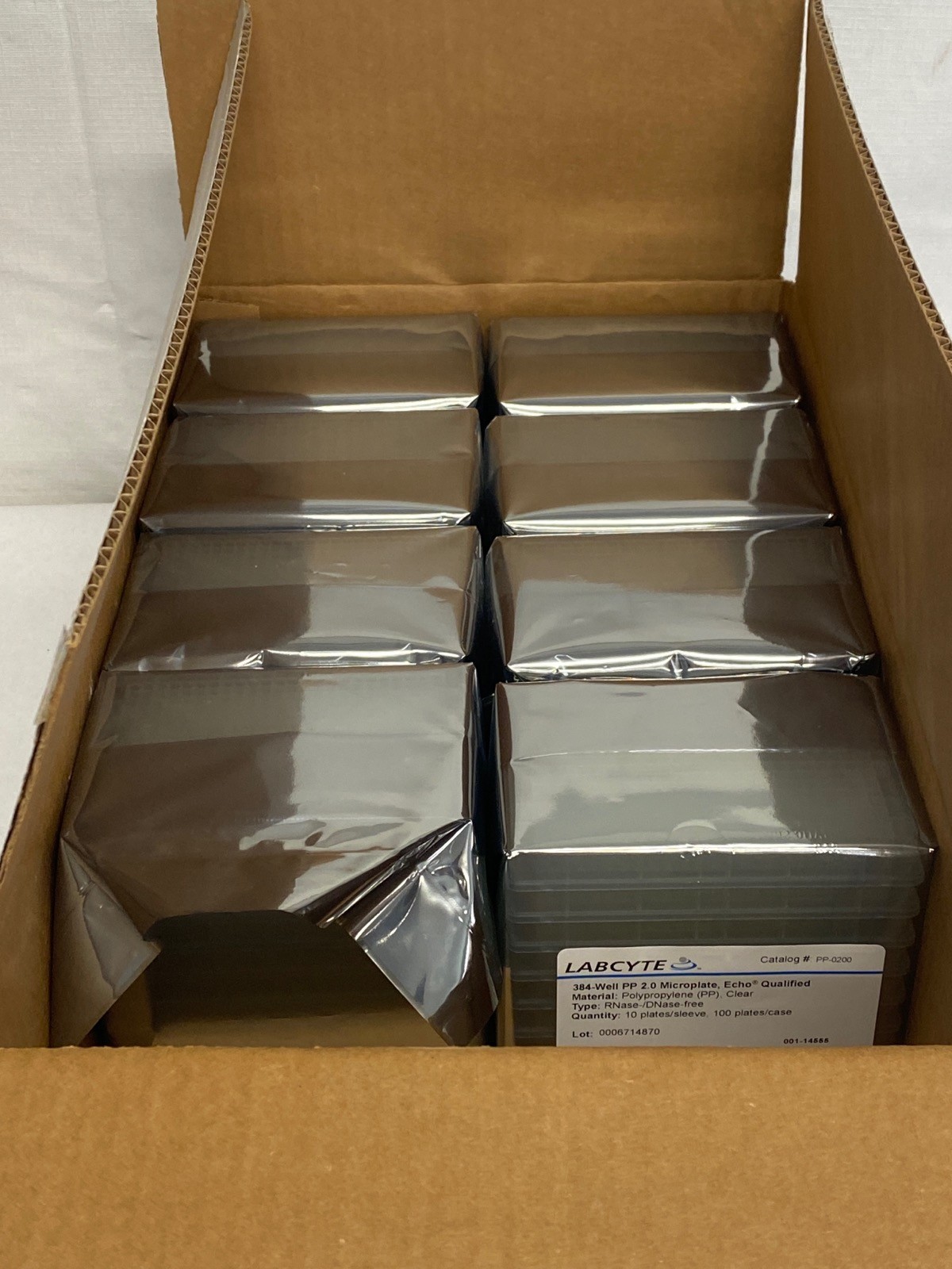 (80) LABCYTE 384-Well Clear PP 2 Microplates Echo Qualified Non-Sterile PP-0200