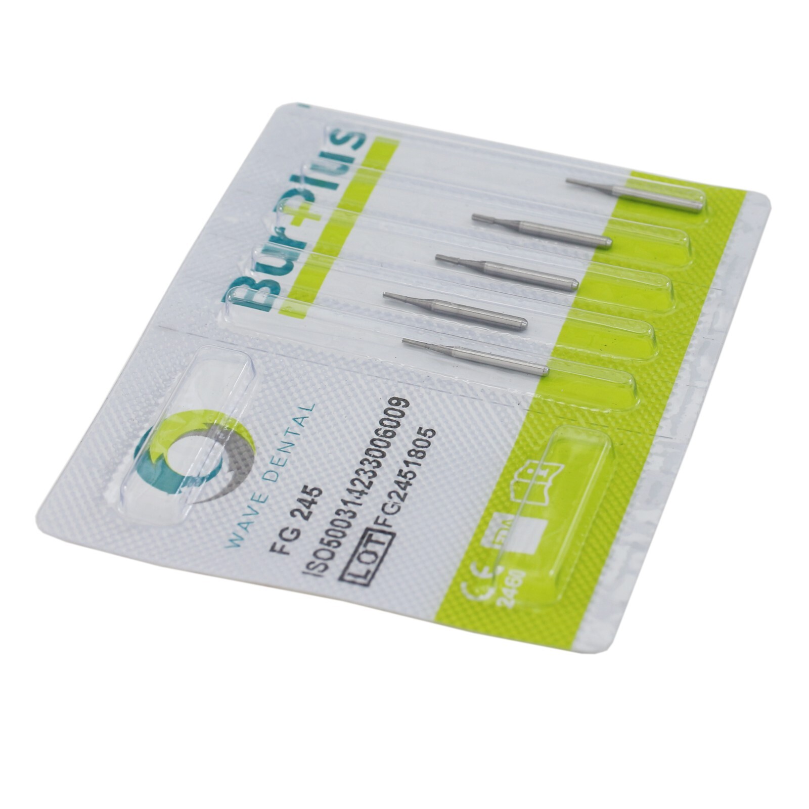 Wave Dental Carbide Burs FG 245 High Speed Friction Grip Domed Fissure Midwest
