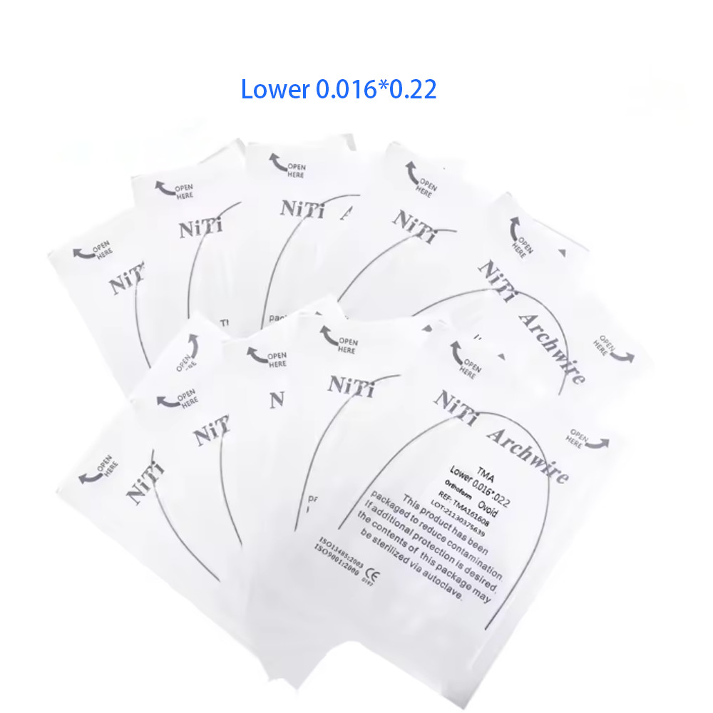 Dental Orthodontic TMA Beta Ti-Mo Arch Wires Rectangular Round Arch Ovoid Form