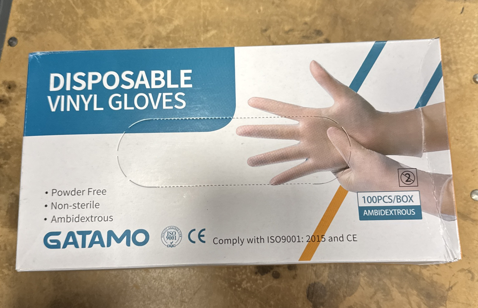 1000 DISPOSABLE VINYL GLOVES SIZE SMALL POWDER FREE NON-STERILE AMBIDEXTROUS
