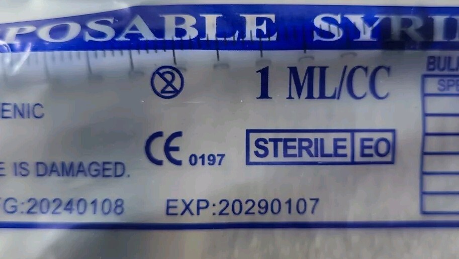 Lot Of 10 Disposable Luer Slip Tip 1ml/cc Syringes Sealed Sterile No Needles