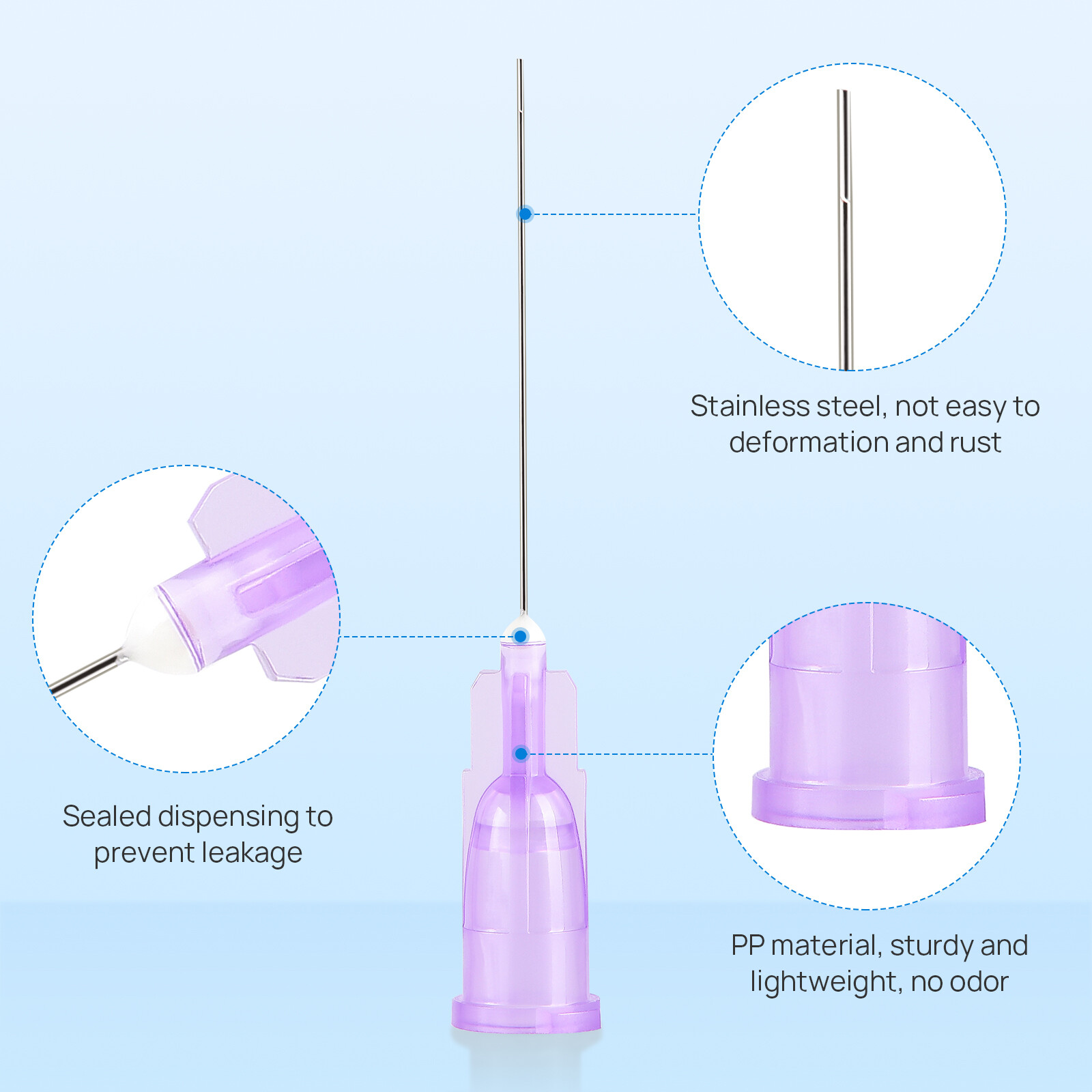 JMU Dental Disposable Bendable Irrigation Needle for Endo Irrigation Blunt Tips