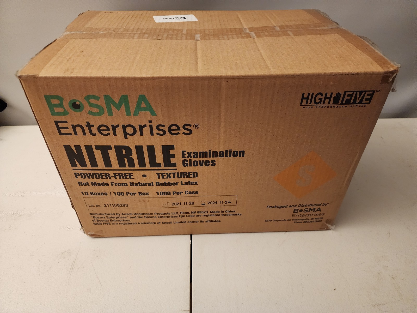Case of High Five Nitrile Examination Gloves Size Small – Powder-Free Textured