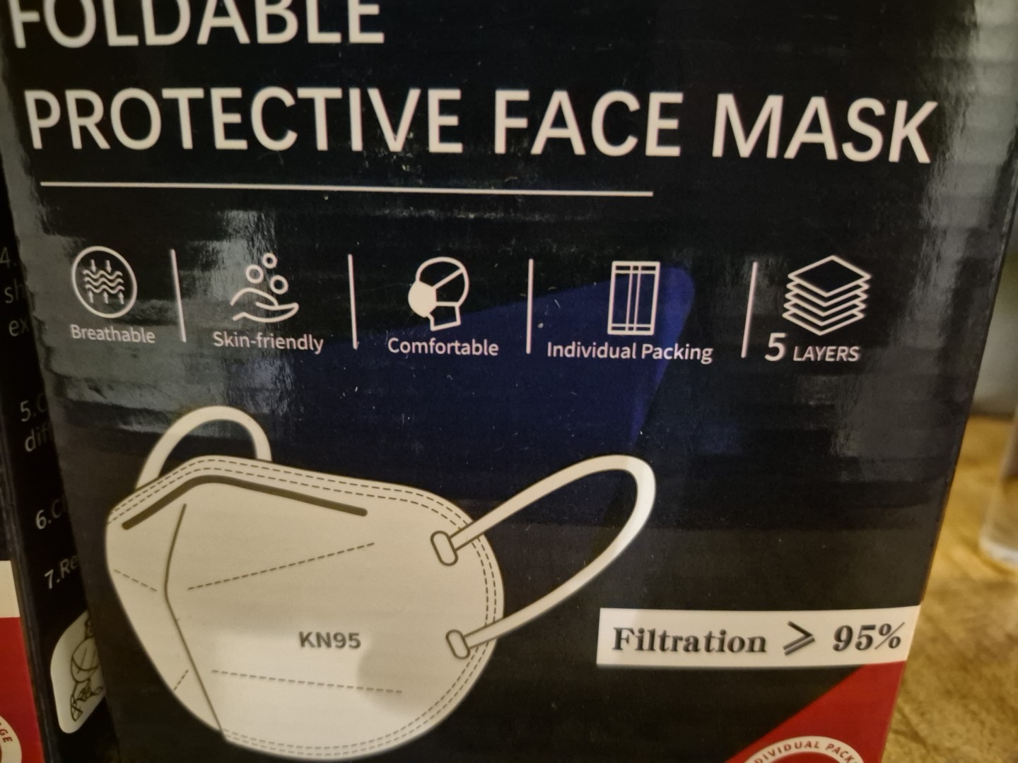 50 Pcs KN95 Protective 5 Layer Face Mask Disposable KN95 Marks Sealed