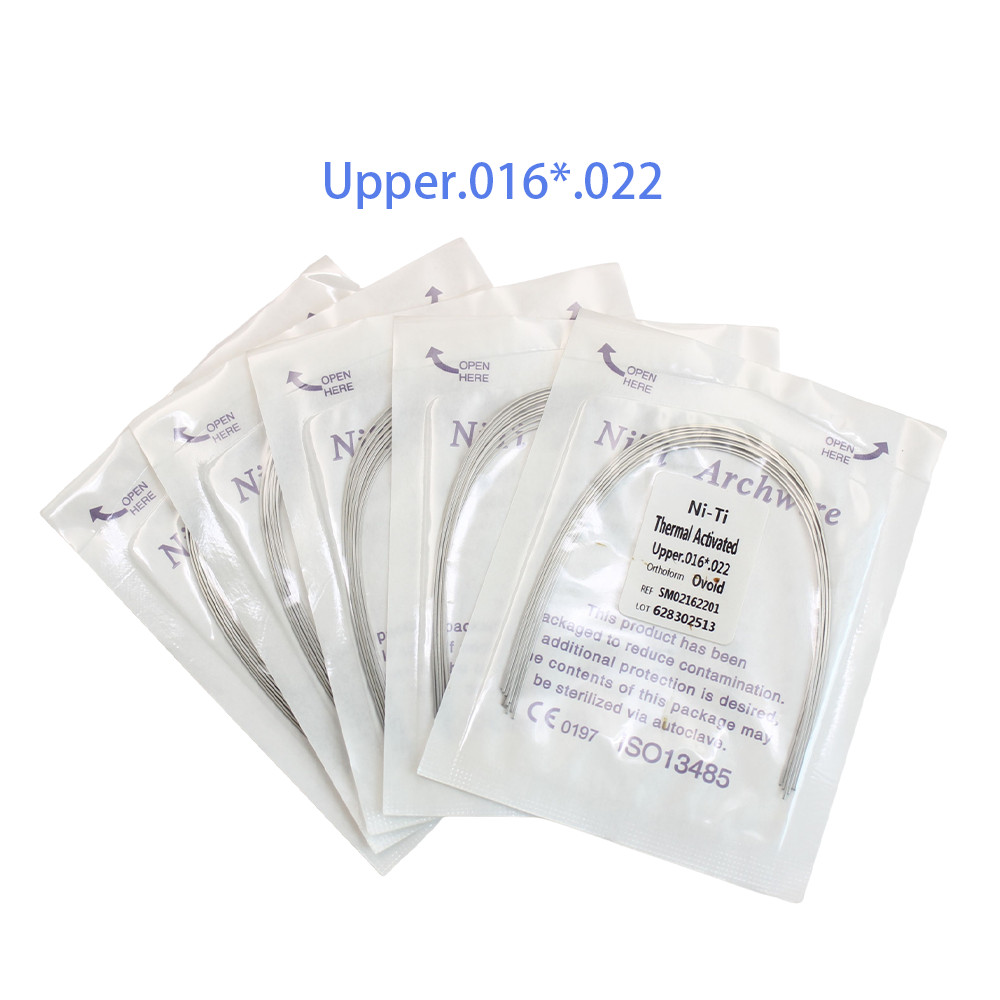 Dental Ortho Heat Thermal Activated Niti Rectangular Arch Wire Ovoid Form