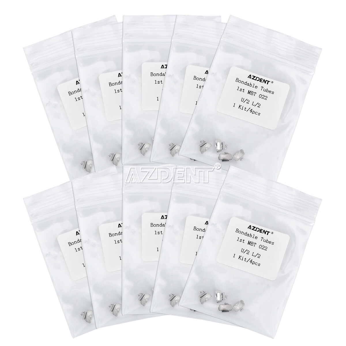 Dental Orthodontic Buccal Tubes Roth/MBT 022 1st Molar Double Tube Non-Conv