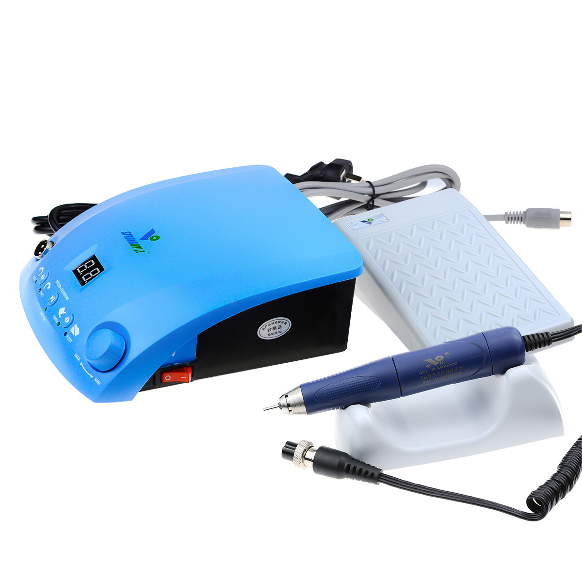 50,000 RPM Brushless Dental Micromotor QZ60+Q9 Handpiece Electric Polishing Unit