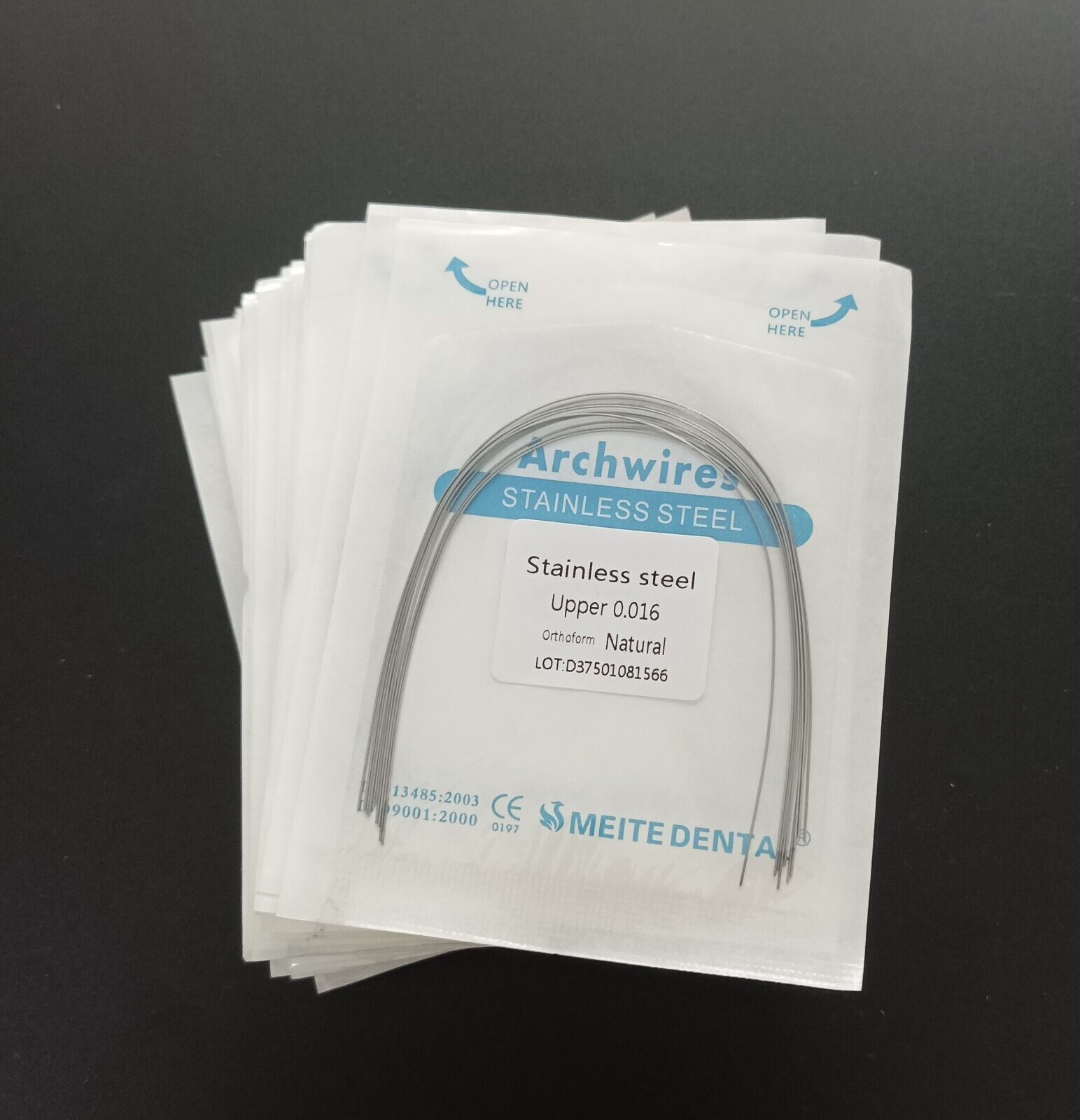 Dental Orthodontic Stainless Steel Arch Wires Round Wire Ovoid/Natural 10pcs/bag