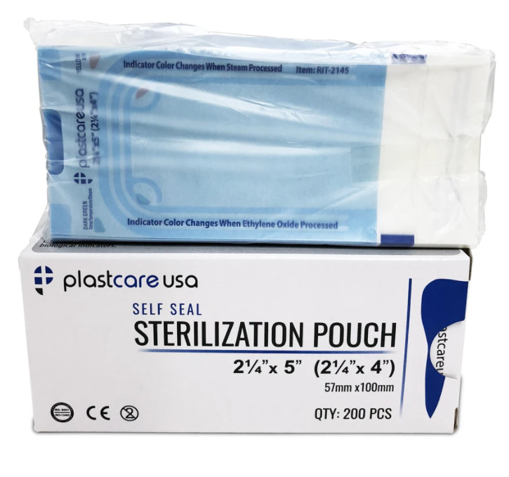 Self Seal Sterilization Pouches – Autoclave Sterilizer Bags 2.25″x 5″ Tattoo
