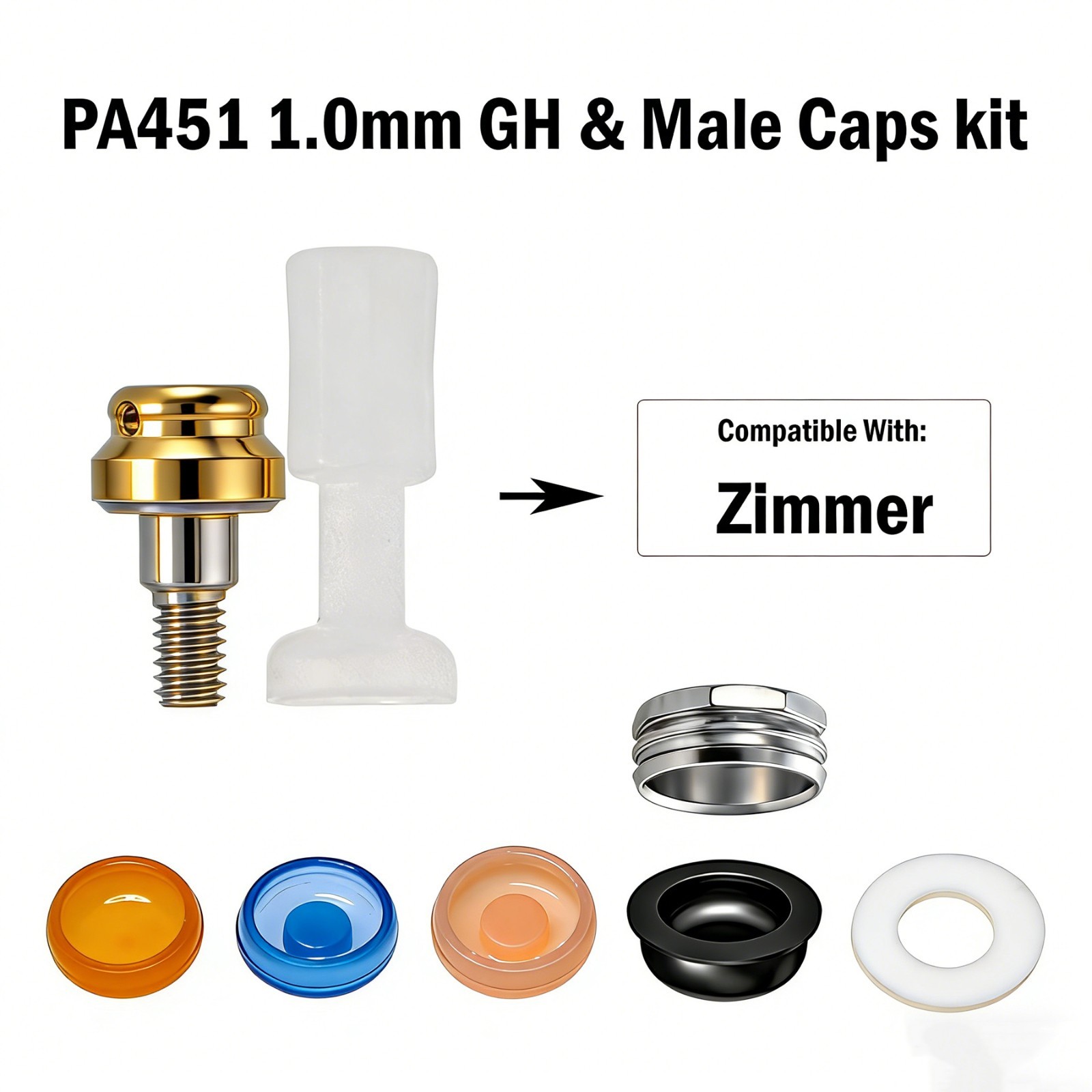 US Dental Zest Locator Abutment for Zimmer Screw-vent 4.5 Internal-Hex Platform
