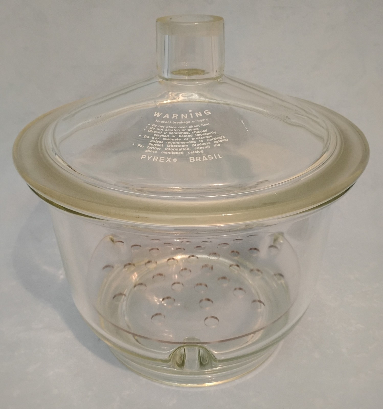 Corning PYREX Glass 10.5 L Large Vacuum Desiccator 11.5” Outside Diameter