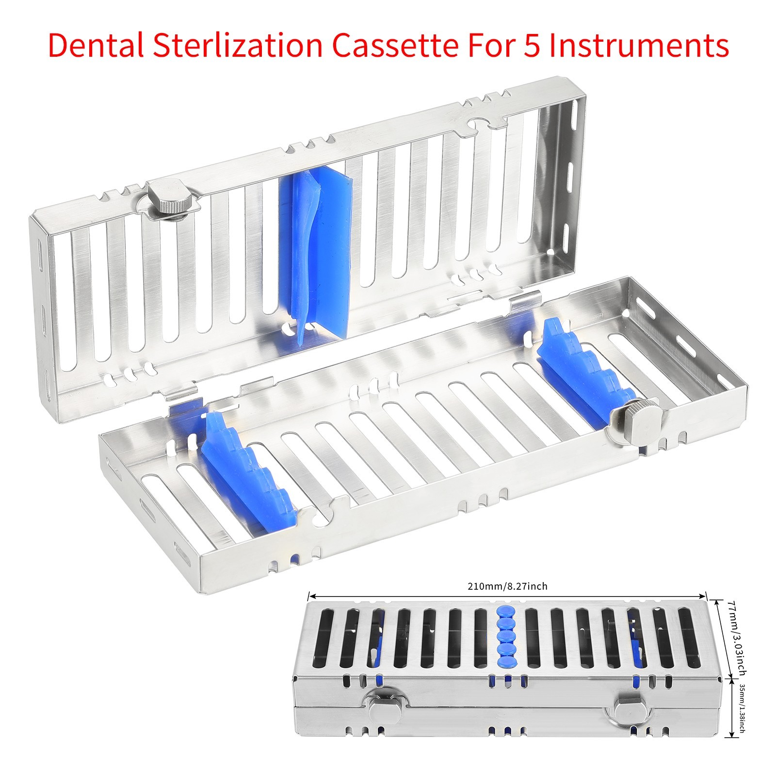 1-10 DENTAL AUTOCLAVE STERILIZATION CASSETTE RACK BOX TRAY 5/10/20 Instruments