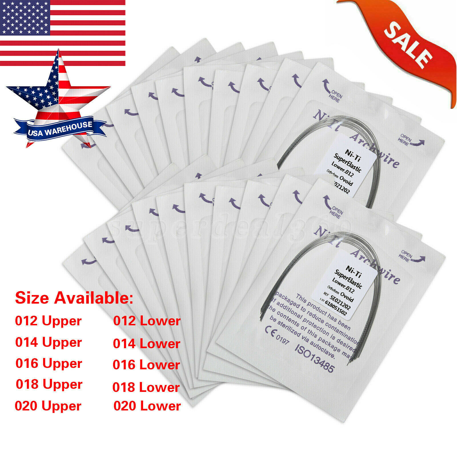 10pcs/pack Dental Orthodontic Super Elastic Niti Arch Wire Round Natural Form OM