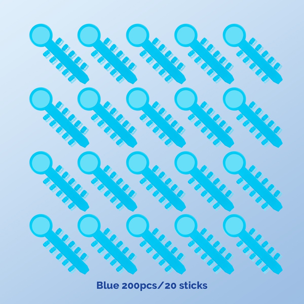 200pcs/20 sticks Dental Rotation Wedge Orthodontic Rubber Elastic Rotary Pads