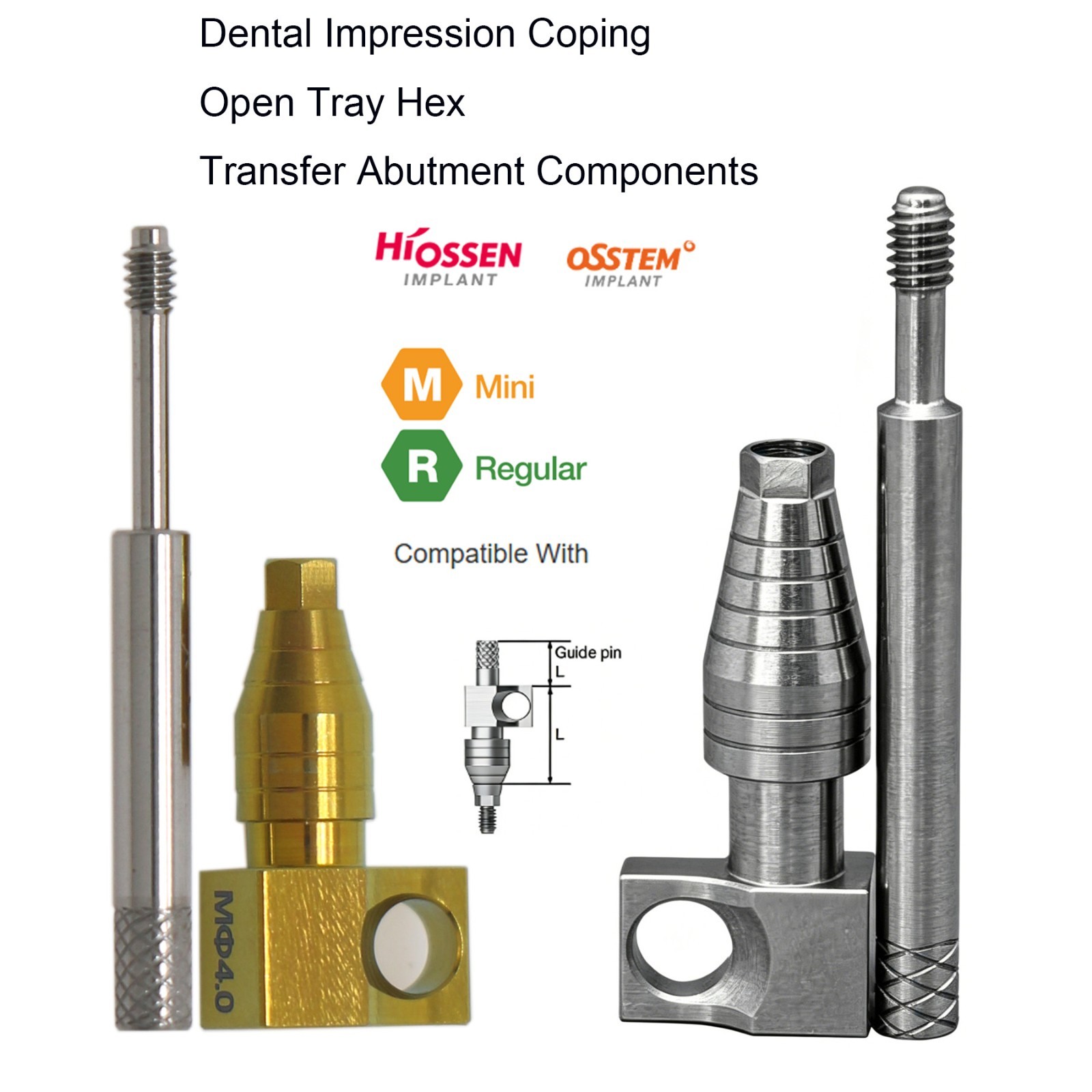 US Hiossen ET Dental Impression Coping Open Pick-up Closed Tray Transfer Analog