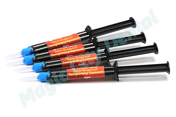 FAST SHIPPING Prime-Dent Dental Non-Eugenol Automix Temporary Cement 4 Syr. Kit