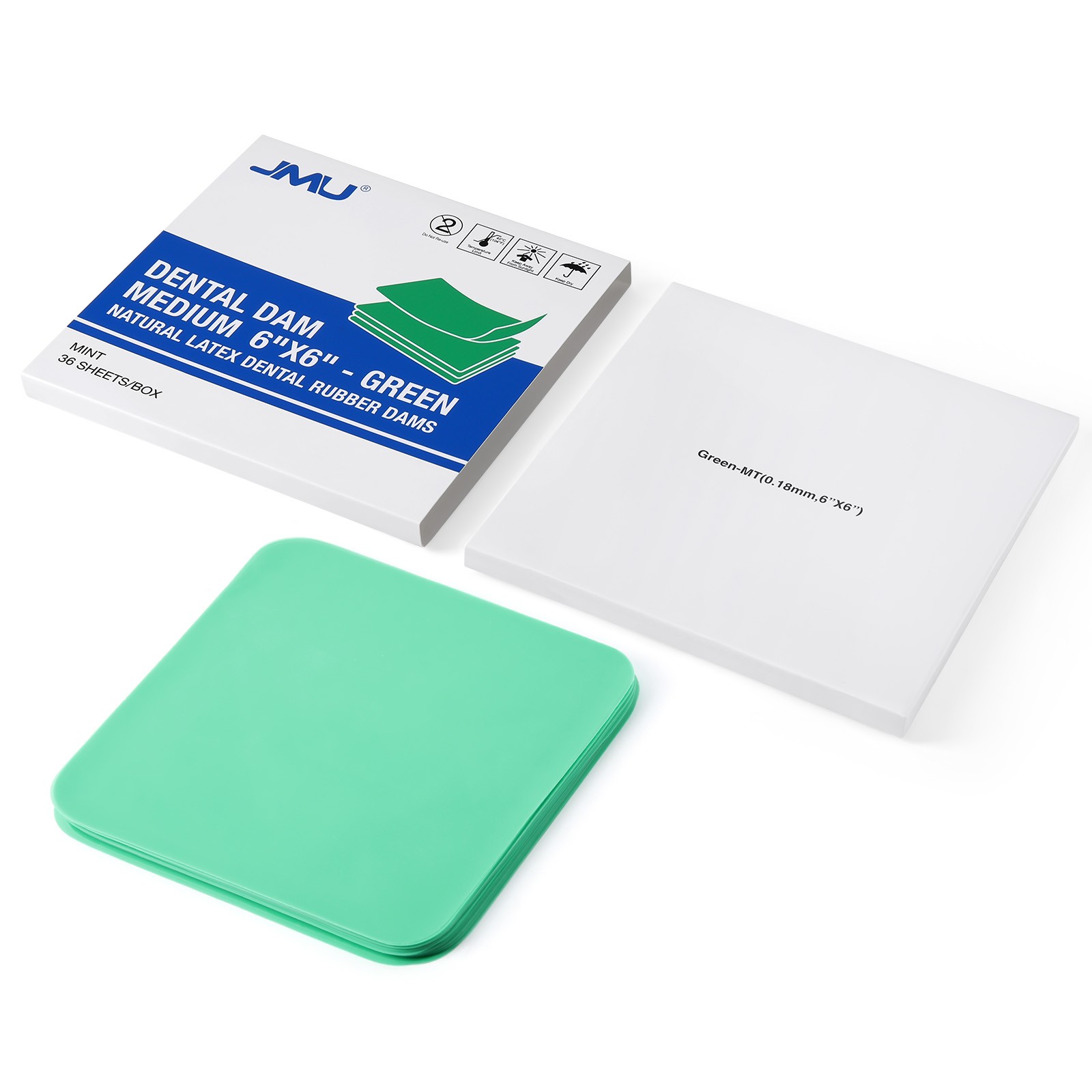 JMU Dental Rubber Dam Natural Latex Dental DIFFERENT COLORFUL 36 Sheets/Box