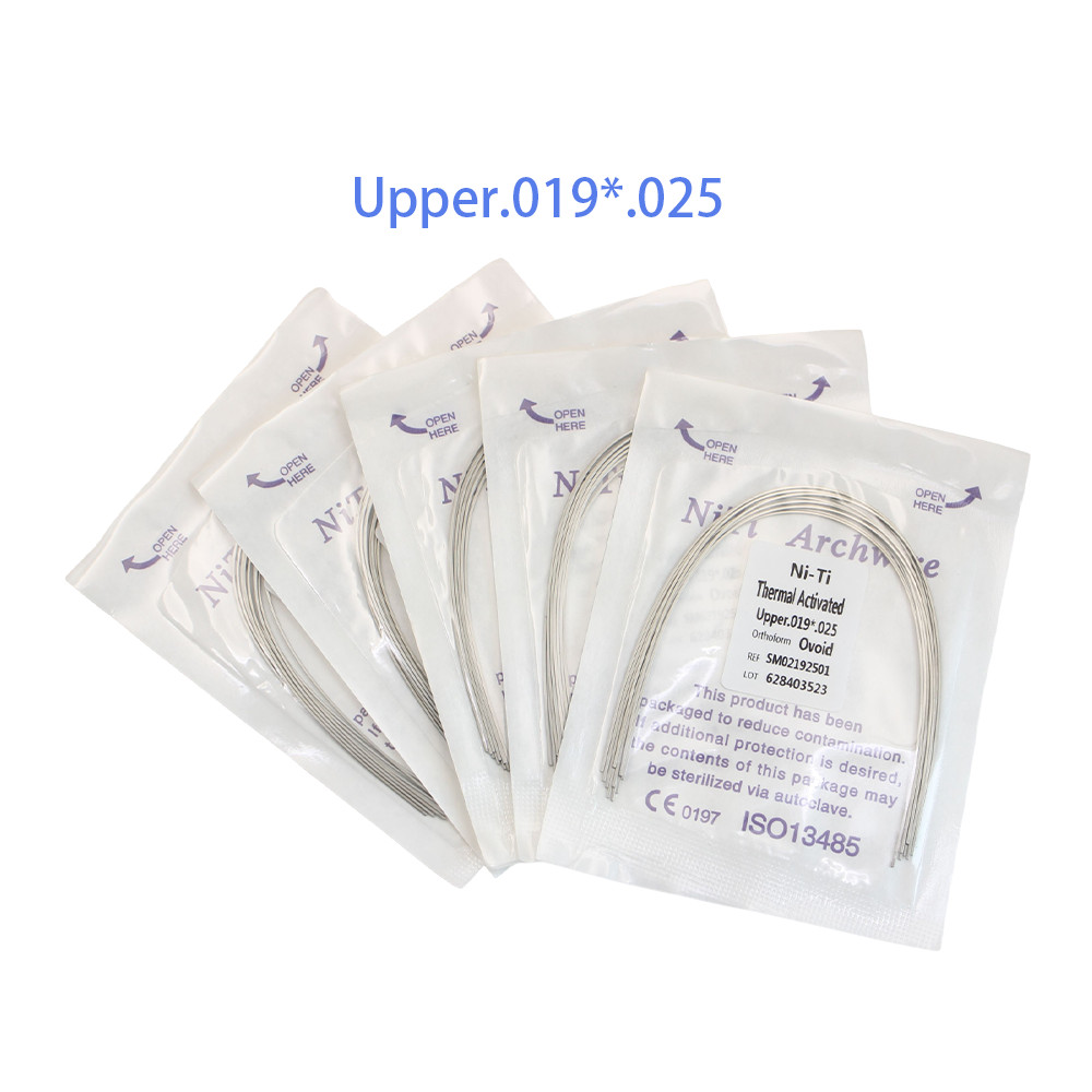 Dental Ortho Heat Thermal Activated Niti Rectangular Arch Wire Ovoid Form
