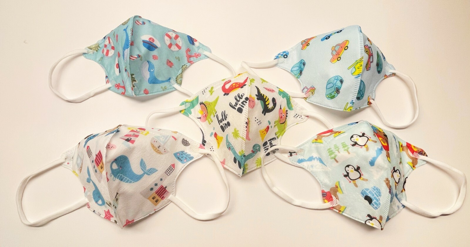 10/50Pcs Cartoon Kids BFE 95% Protective 4 Layer Face Mask Disposable Respirator